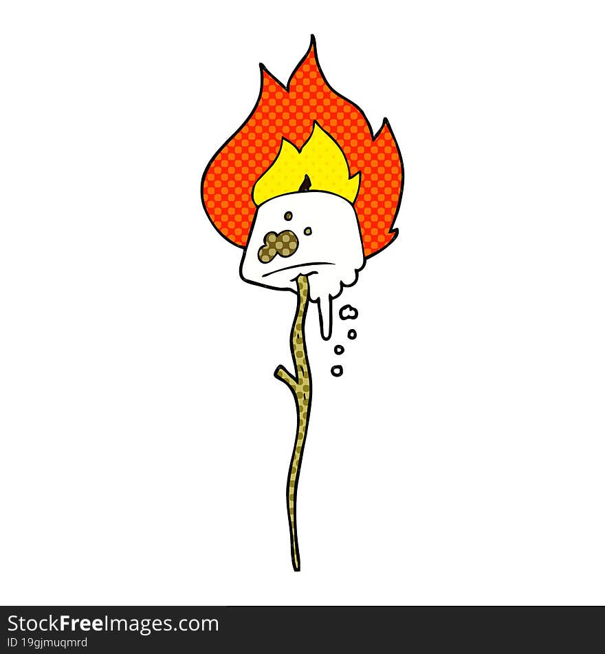 cartoon toasted marshmallow