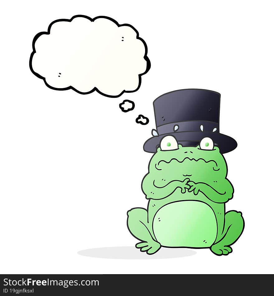 thought bubble cartoon wealthy toad