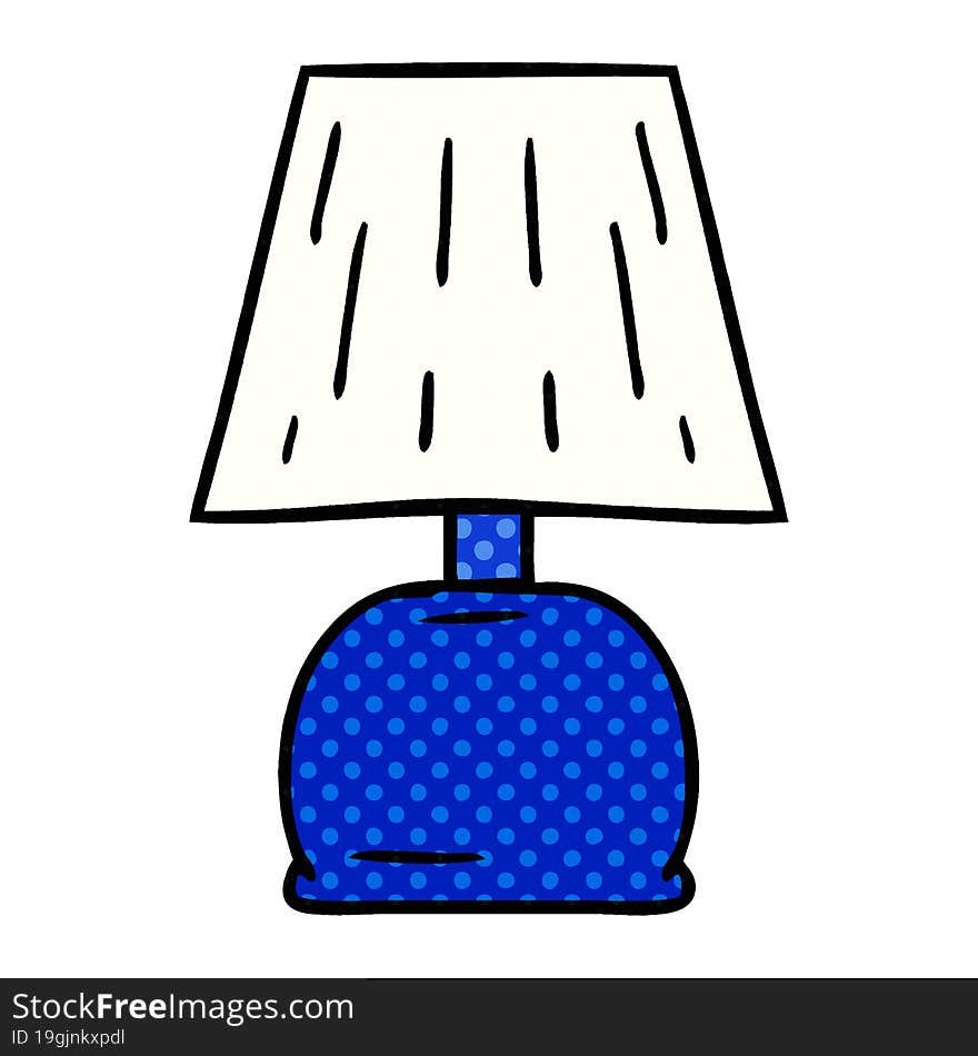 cartoon doodle of a bed side lamp