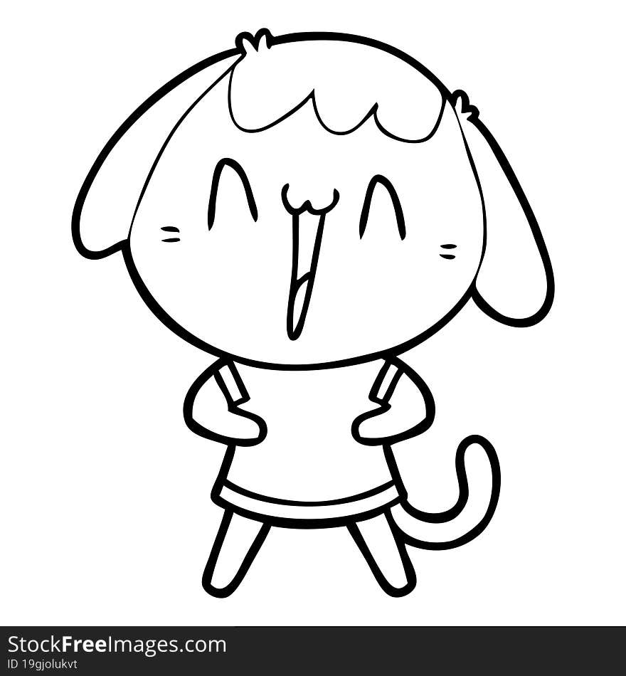 cute cartoon dog. cute cartoon dog