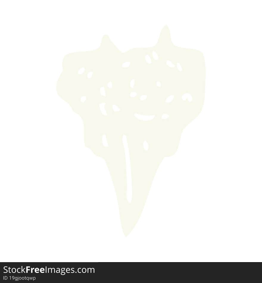 Flat Color Illustration Cartoon Dog Tooth