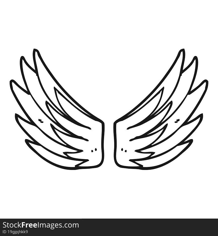 Cartoon Wings Symbol