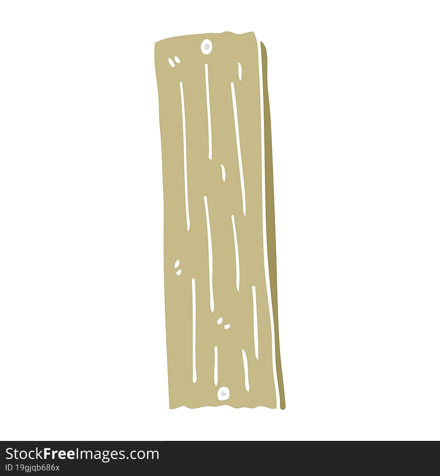 flat color illustration cartoon plank