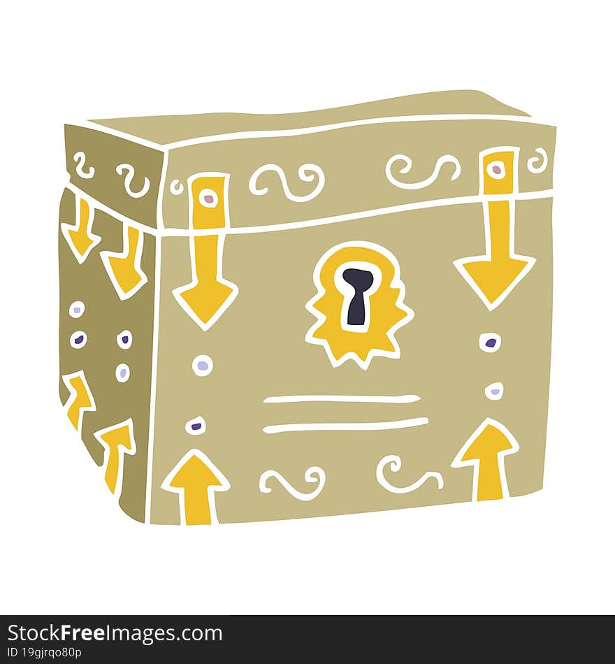 Cartoon Doodle Treasure Chest