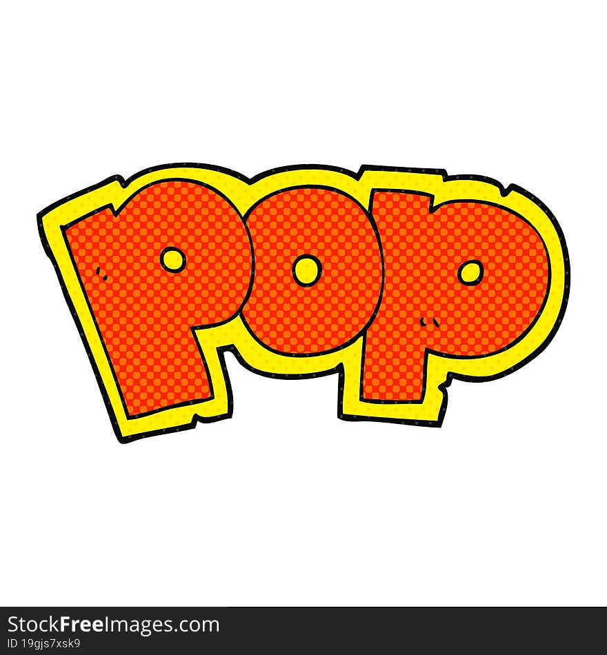 cartoon POP symbol