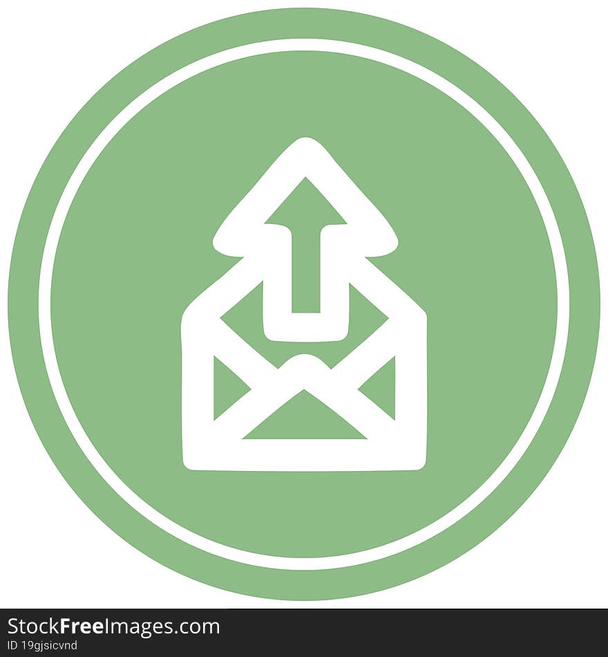 send email circular icon symbol