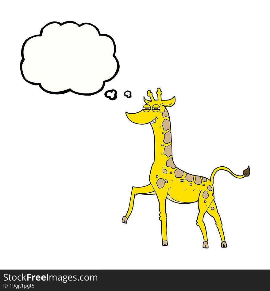 thought bubble cartoon giraffe