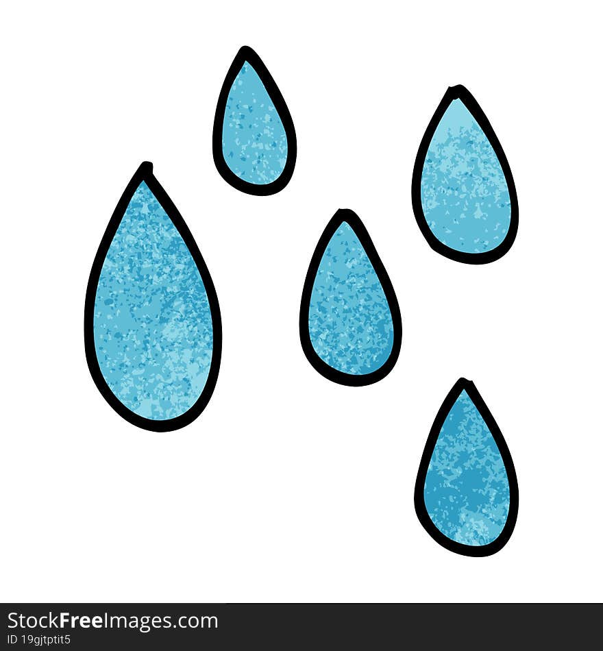 cartoon doodle rain drop