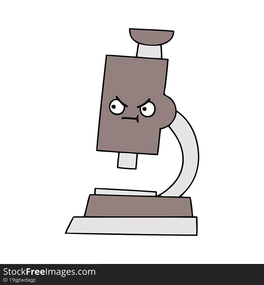 cute cartoon microscope