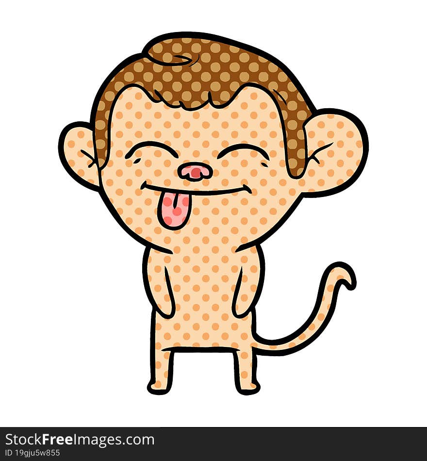 funny cartoon monkey. funny cartoon monkey