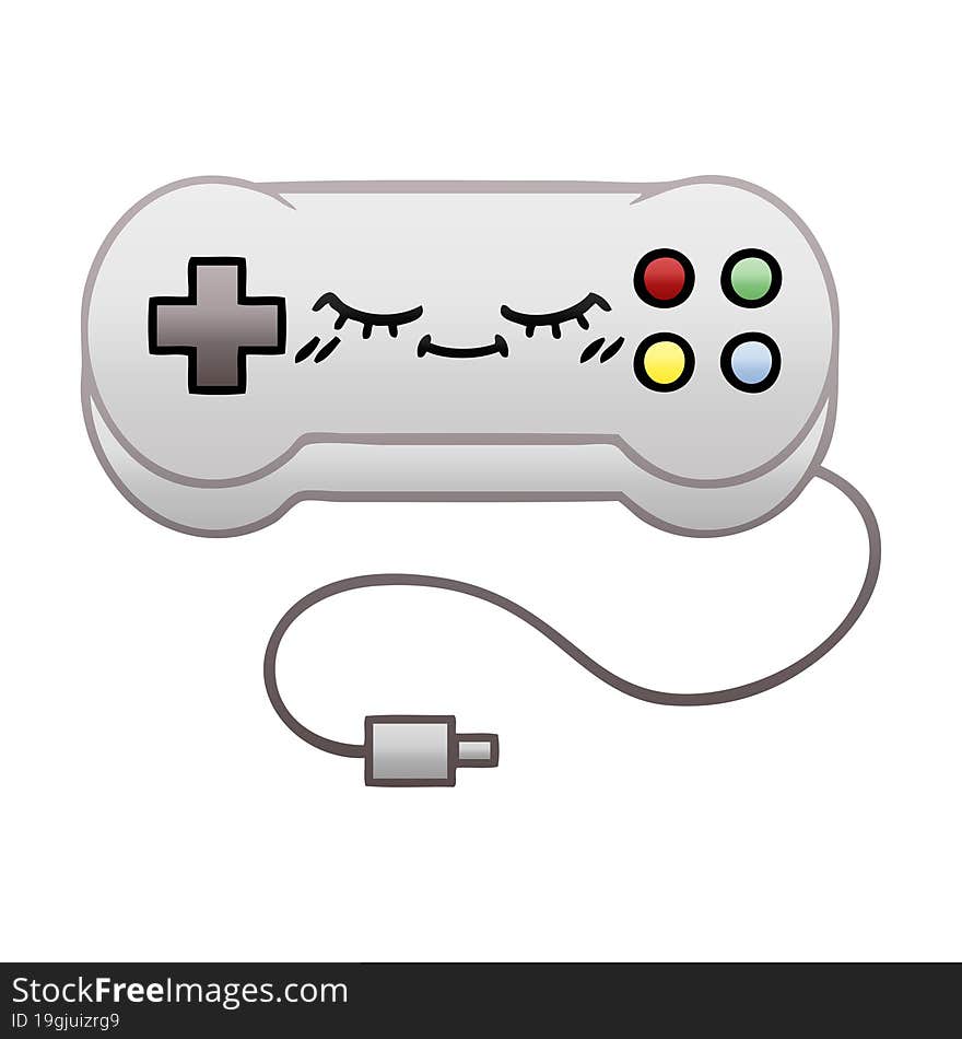 gradient shaded cartoon game controller