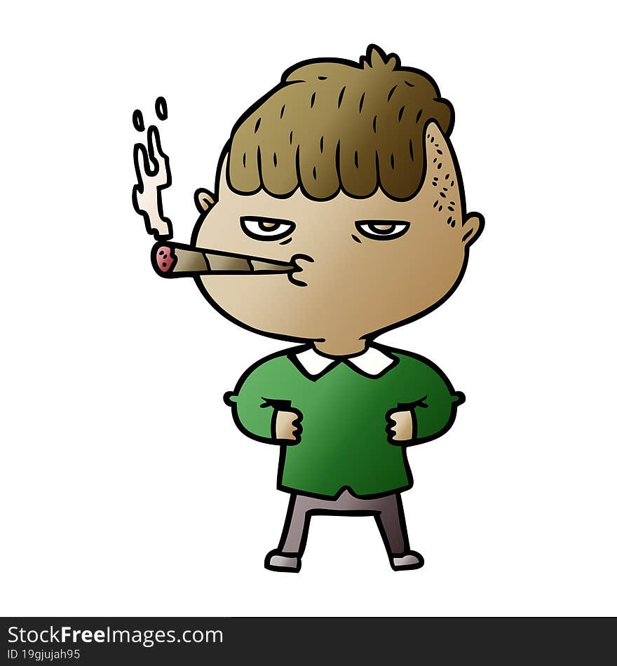 cartoon man smoking. cartoon man smoking