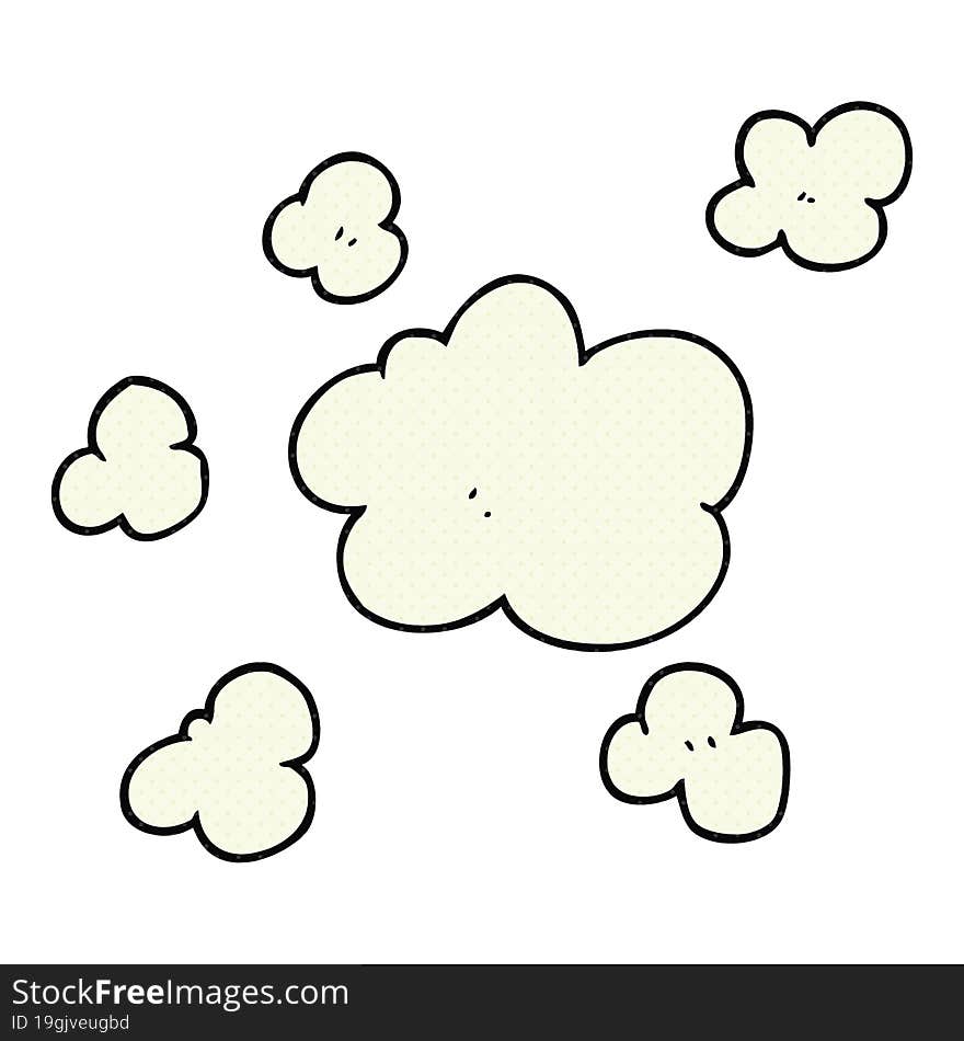 cartoon steam clouds