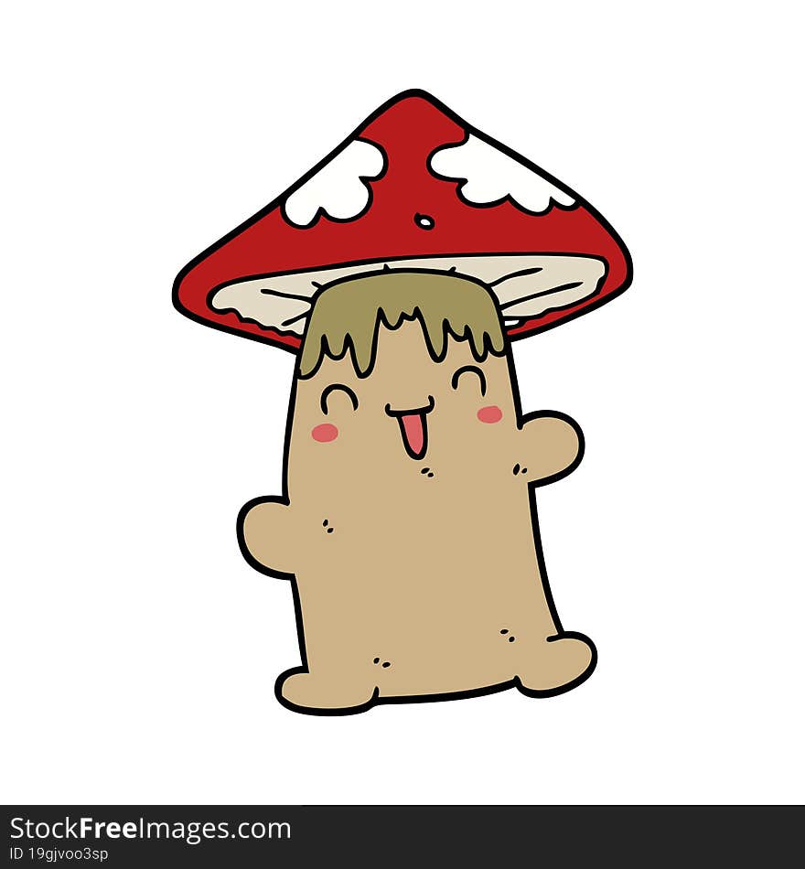 Cartoon Mushroom Character