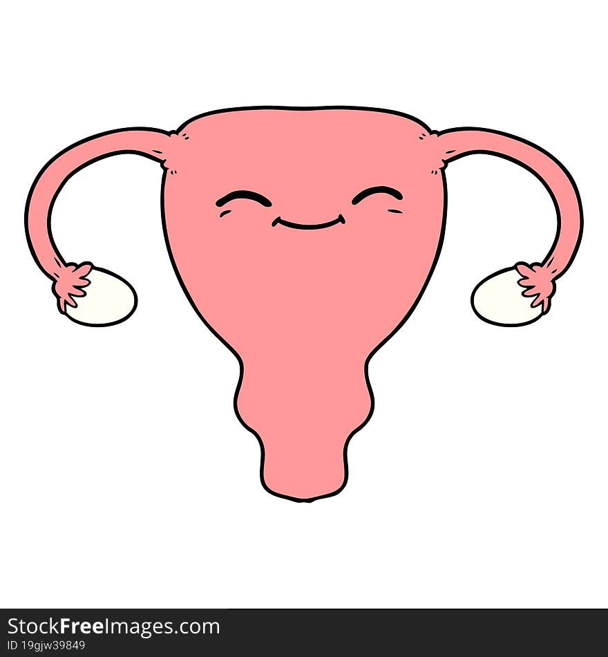 cartoon uterus. cartoon uterus