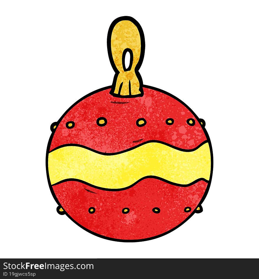 cartoon christmas bauble decoration. cartoon christmas bauble decoration