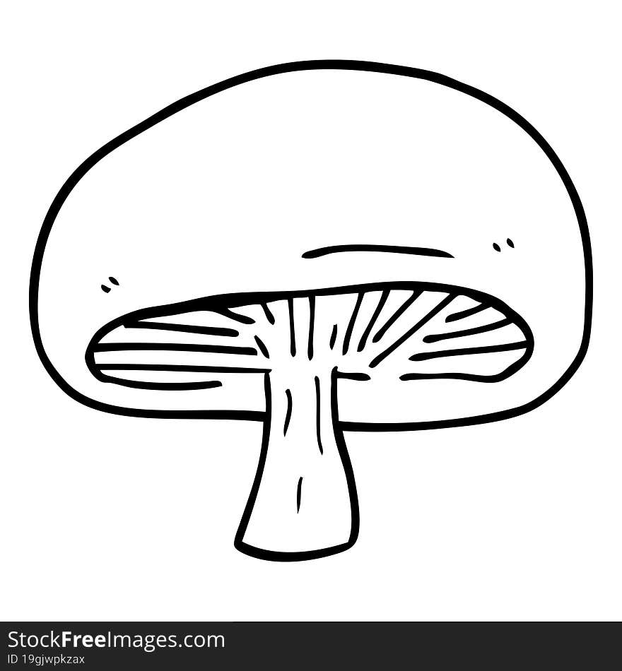 line drawing cartoon chestnut mushroom