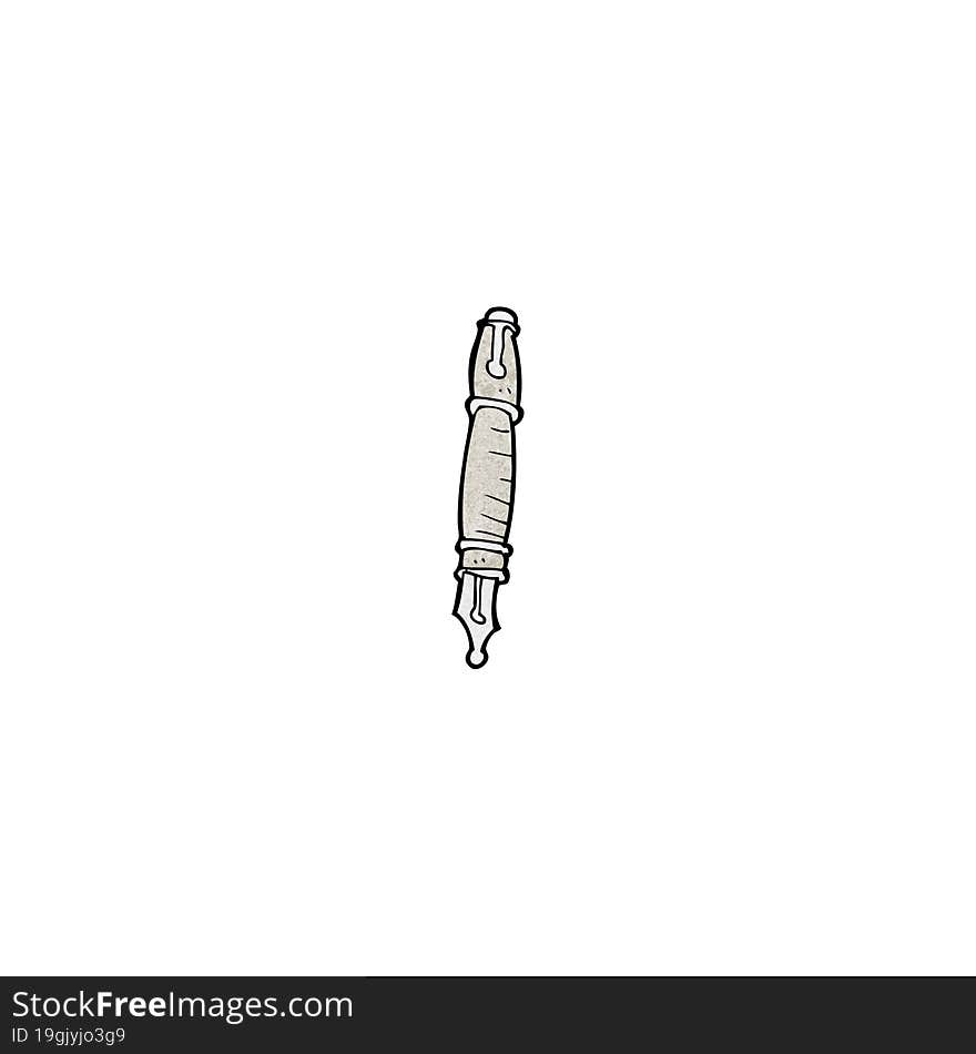 cartoon fountain pen