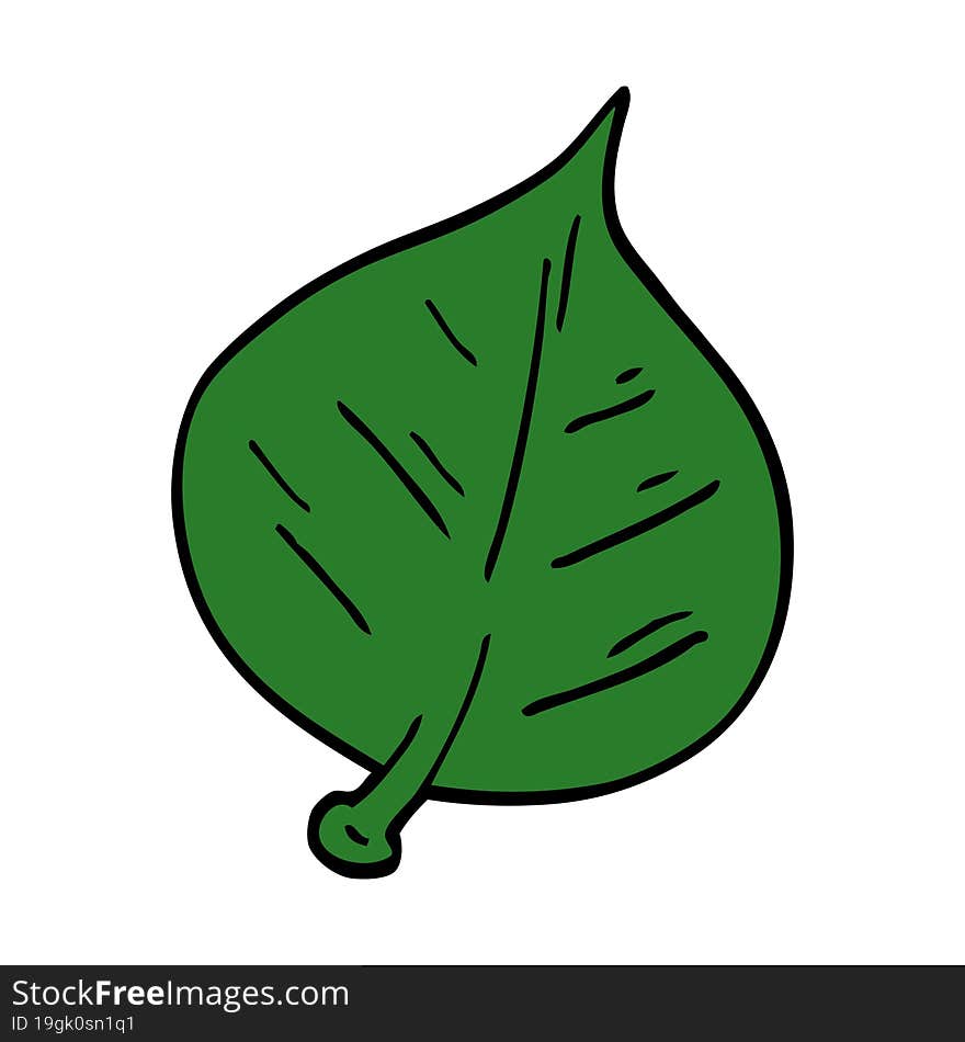 Cartoon Doodle Leaf