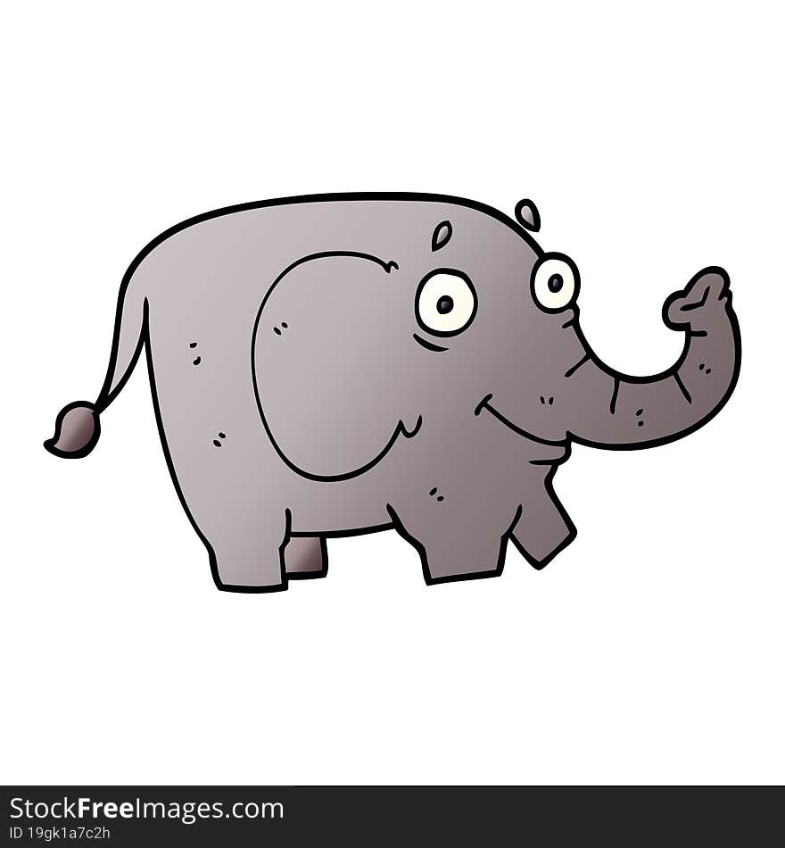 Cartoon Doodle Funny Elephant