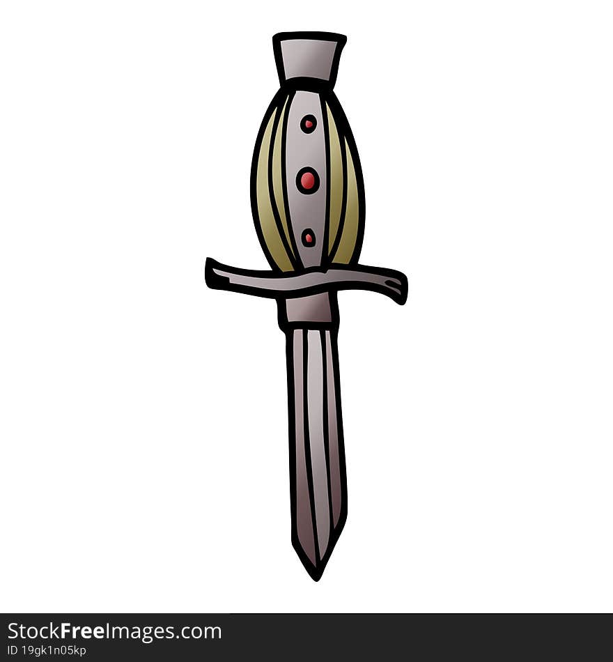 cartoon doodle tattoo dagger symbol