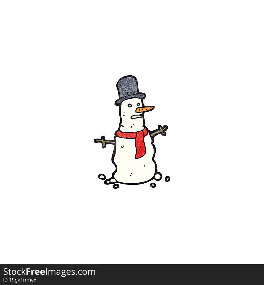 cartoon ugly snowman