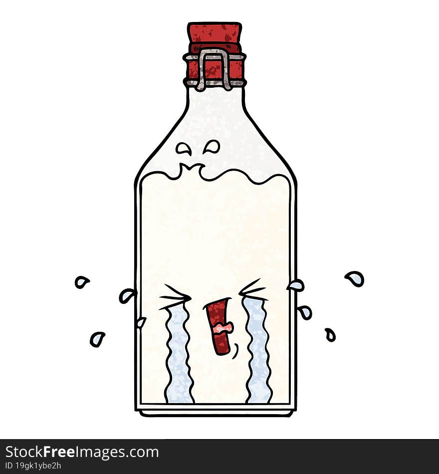 cartoon old bottle. cartoon old bottle