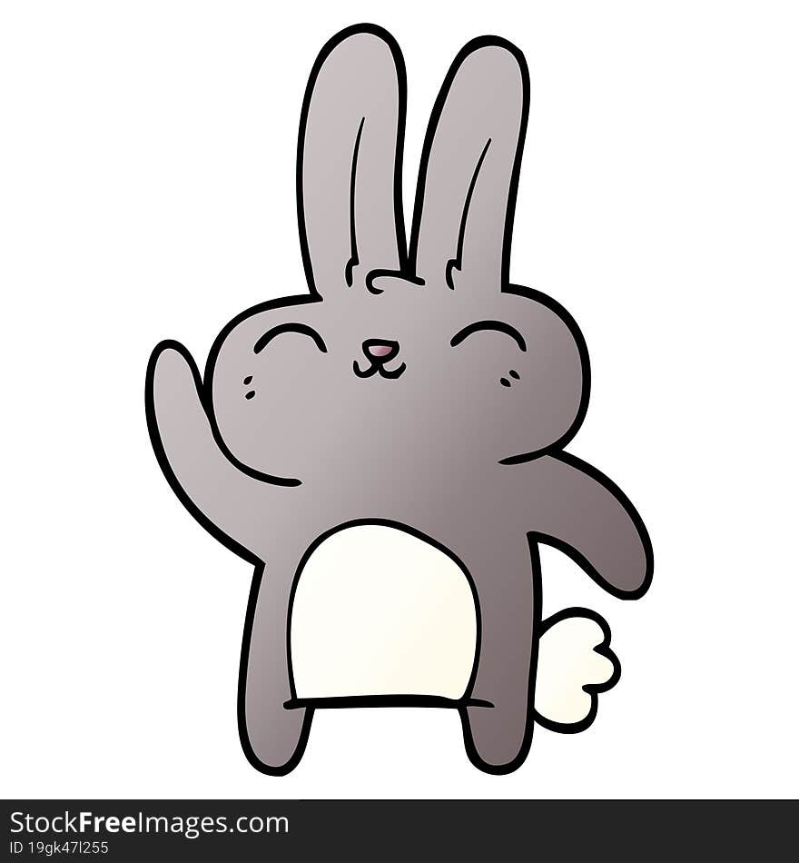 cartoon doodle happy rabbit