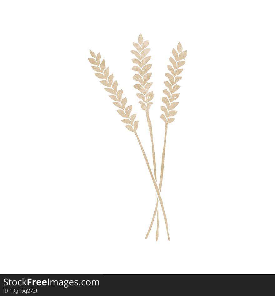 Retro Cartoon Wheat