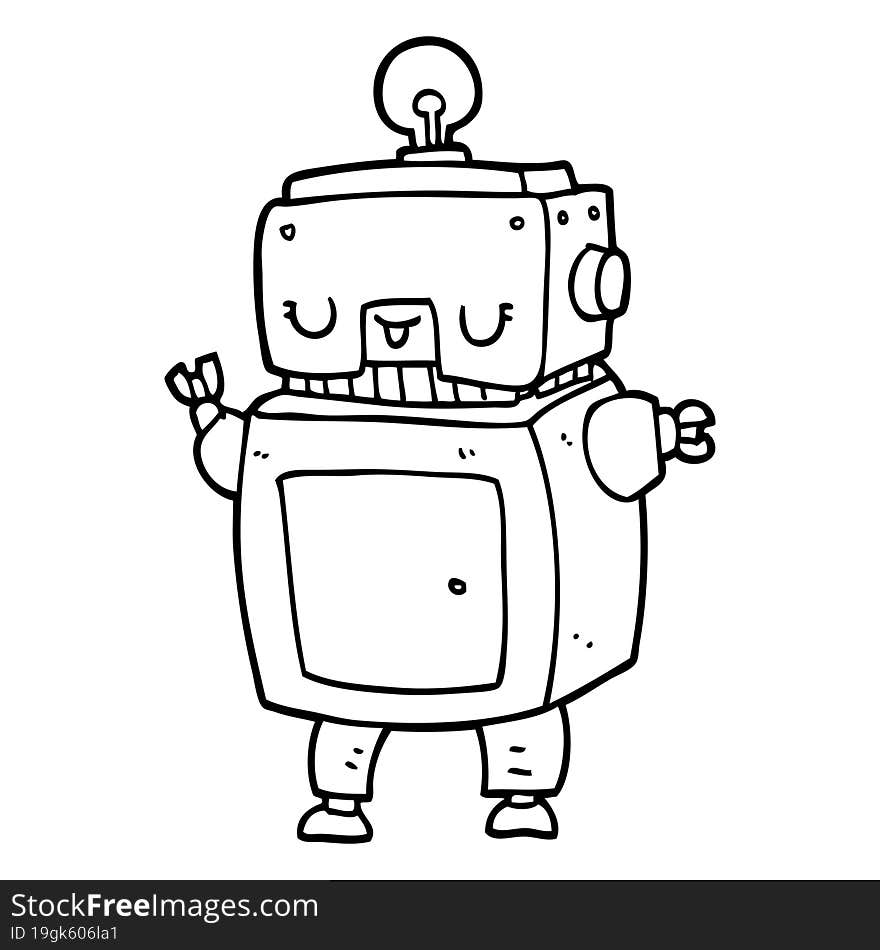 cartoon robot