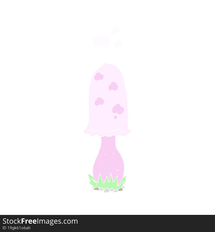 flat color illustration of toadstool. flat color illustration of toadstool