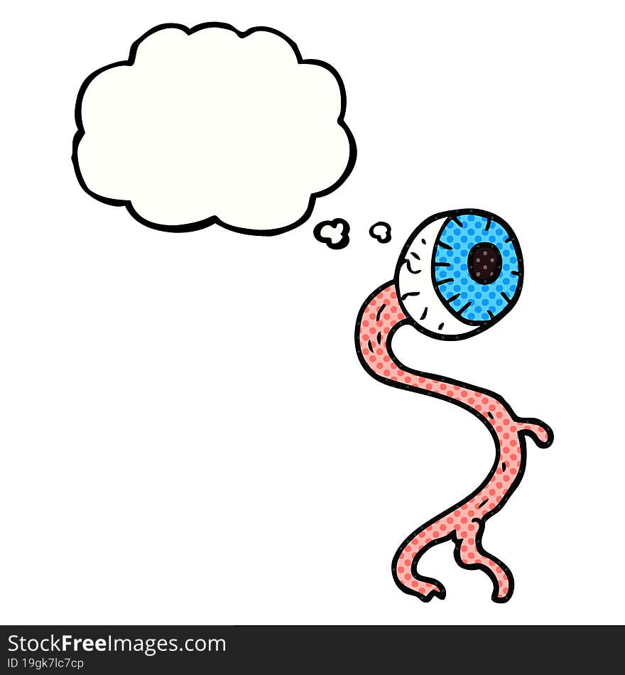 gross thought bubble cartoon eyeball