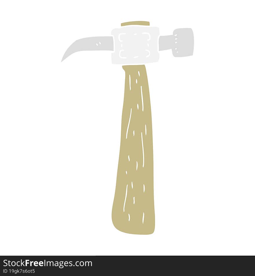 flat color illustration of hammer. flat color illustration of hammer