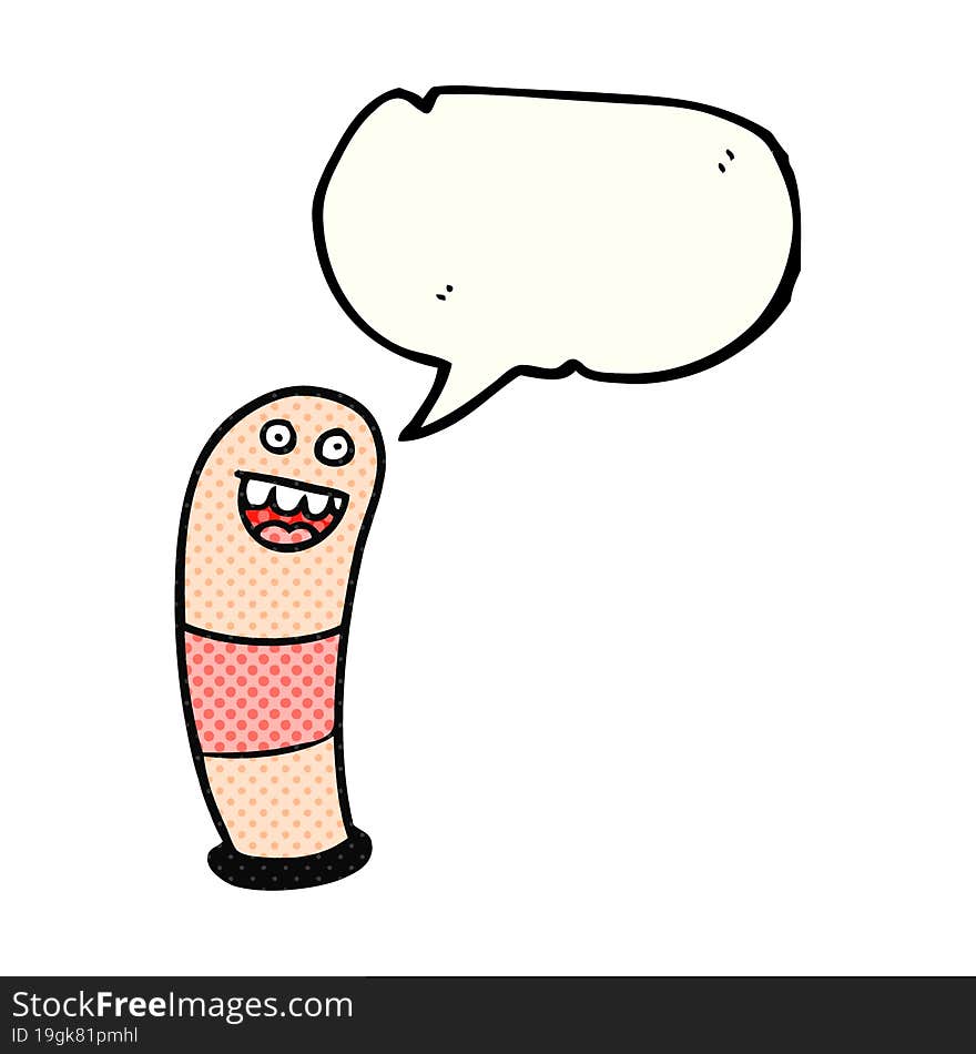 comic book speech bubble cartoon worm