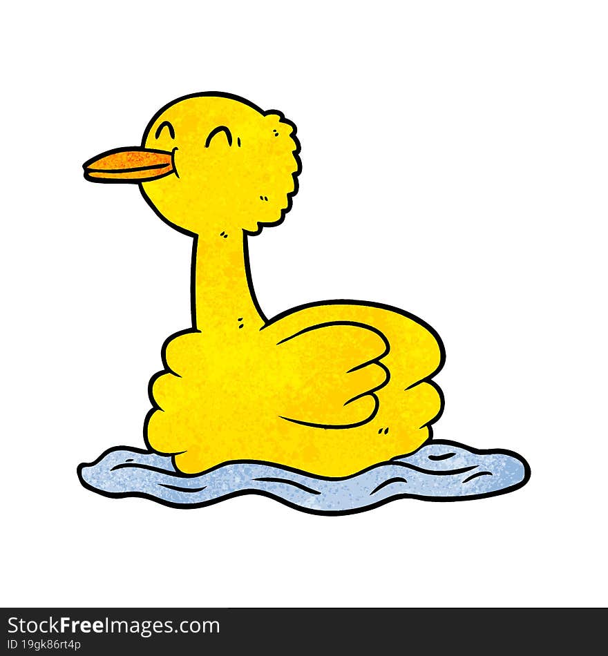 cartoon swimming duck. cartoon swimming duck