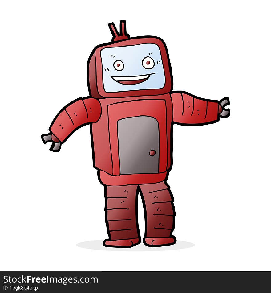 cartoon funny robot