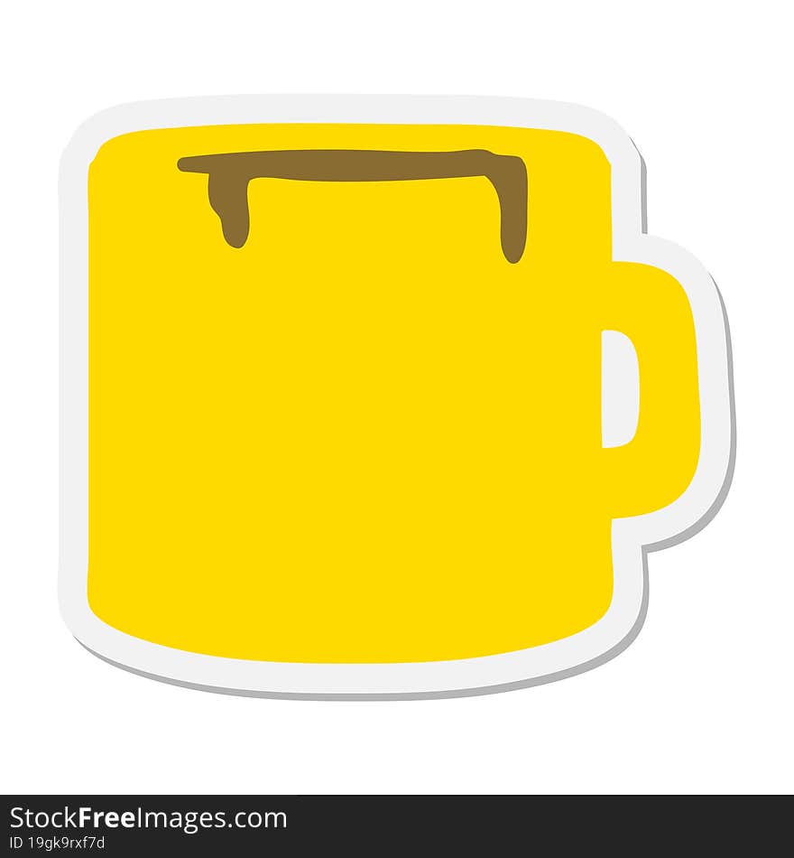 coffee mug sticker