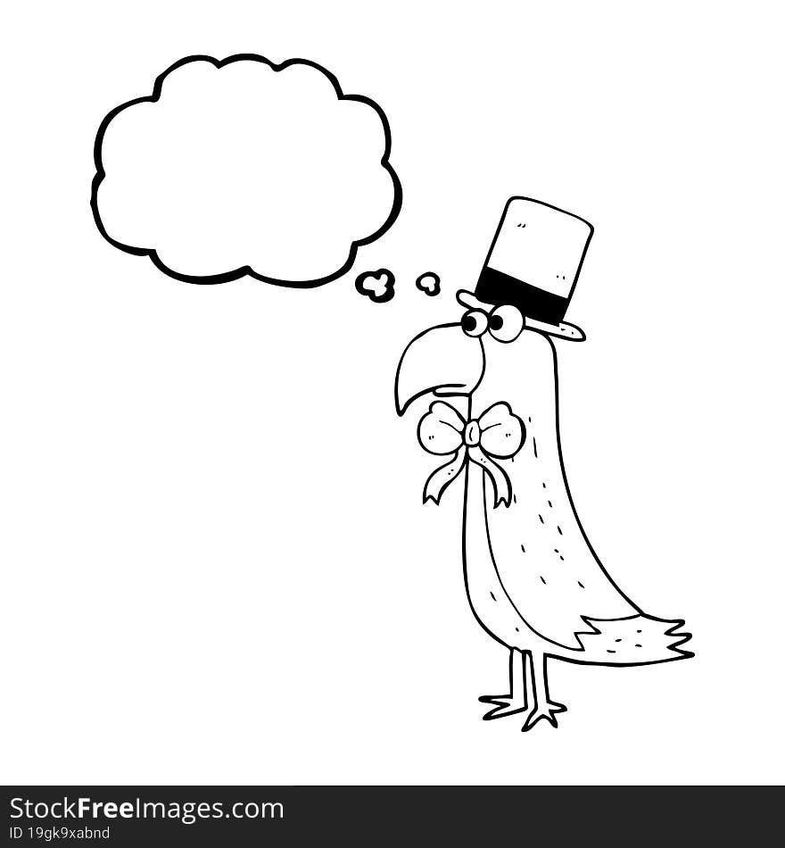 thought bubble cartoon posh parrot