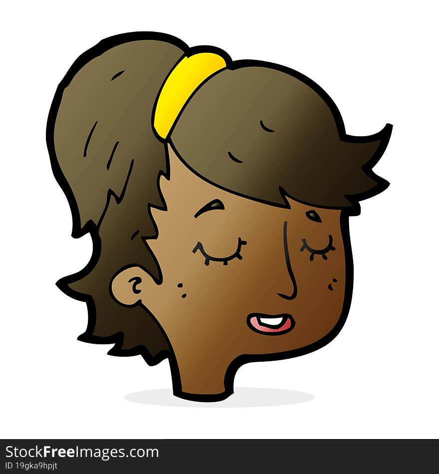 Cartoon Pretty Female Face