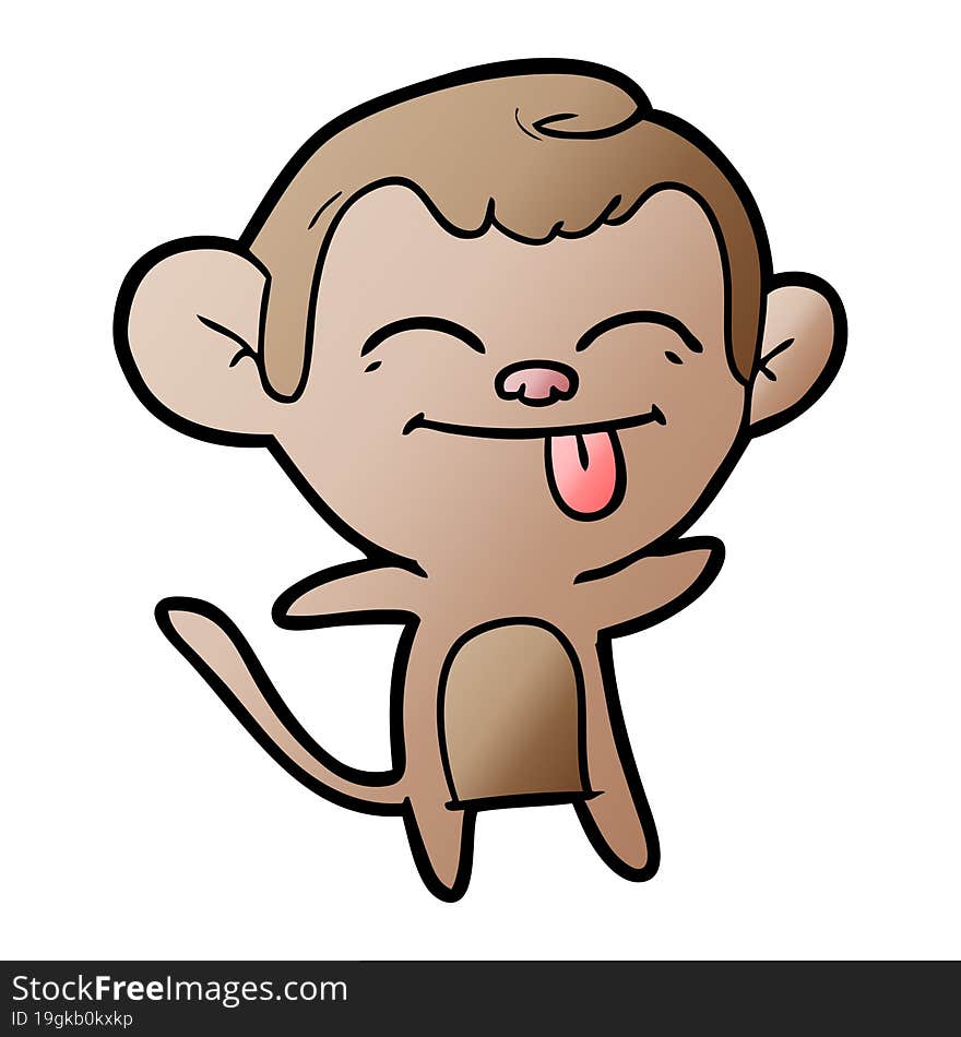 funny cartoon monkey. funny cartoon monkey