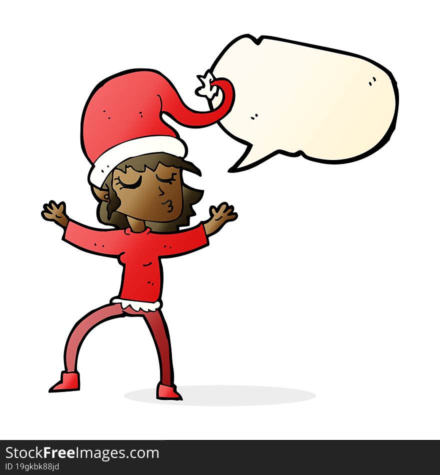 santa s helper cartoon with speech bubble