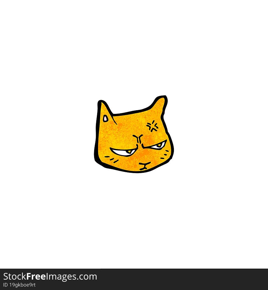 Cartoon Annoyed Cat