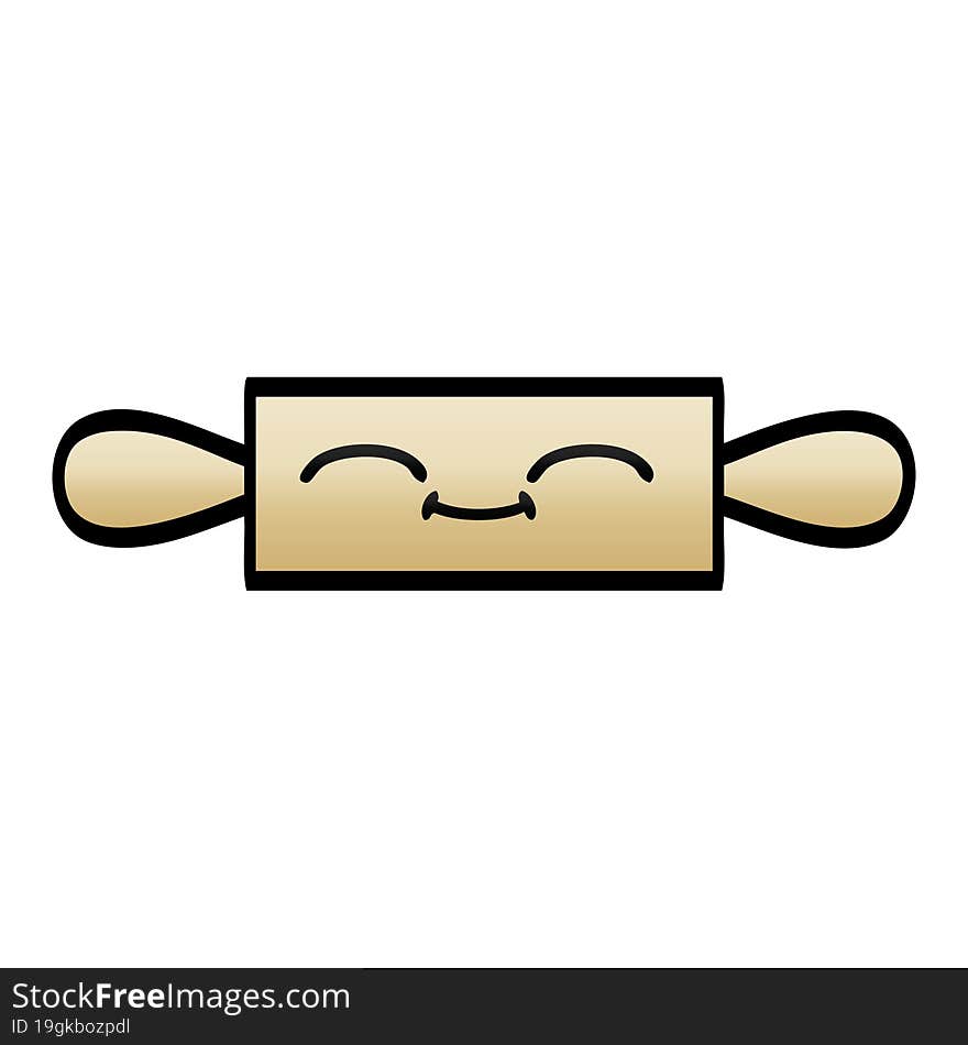 gradient shaded cartoon of a rolling pin