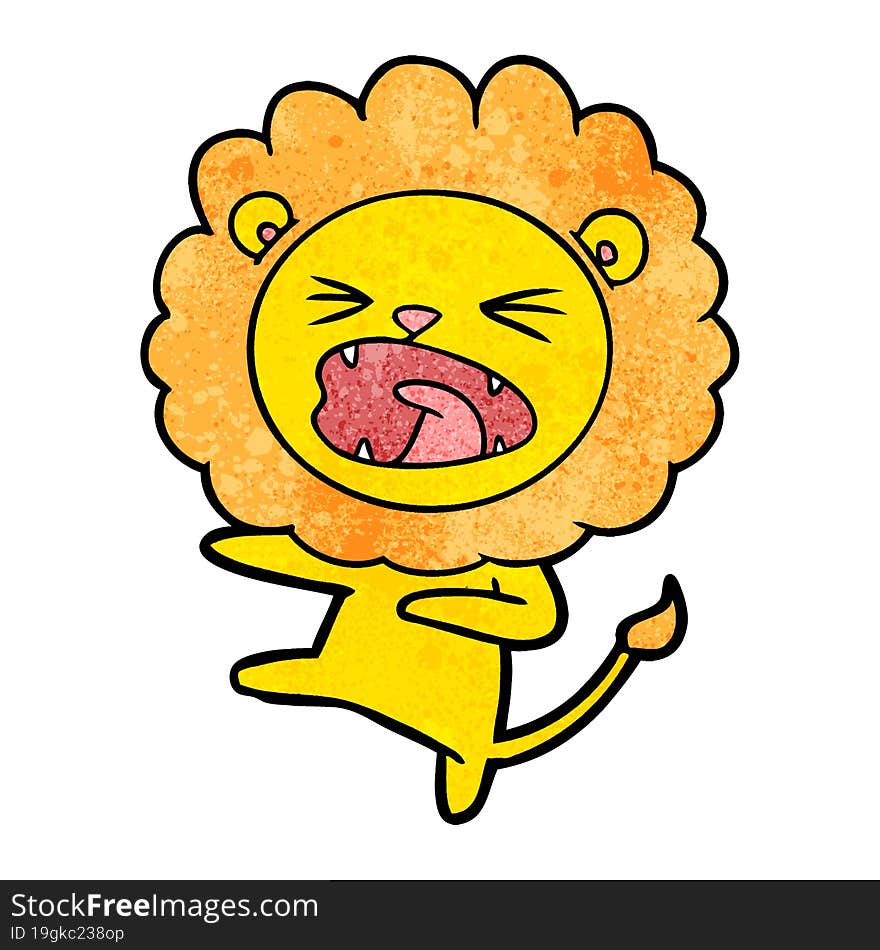 cartoon angry lion. cartoon angry lion