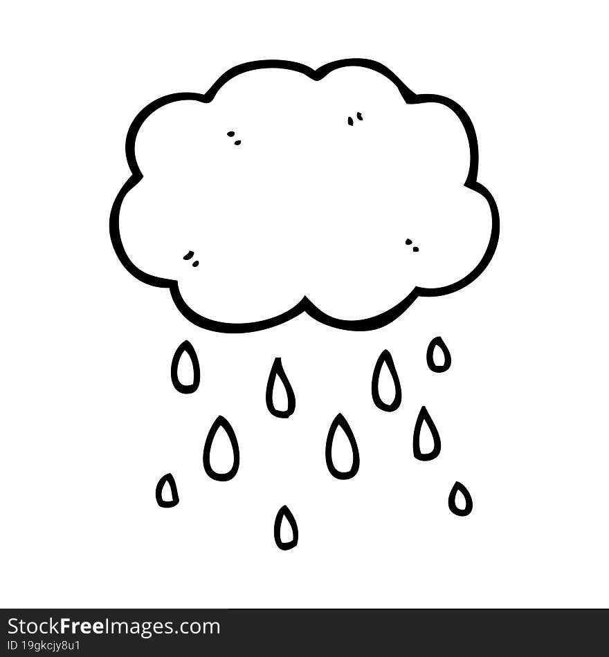 cartoon cloud raining