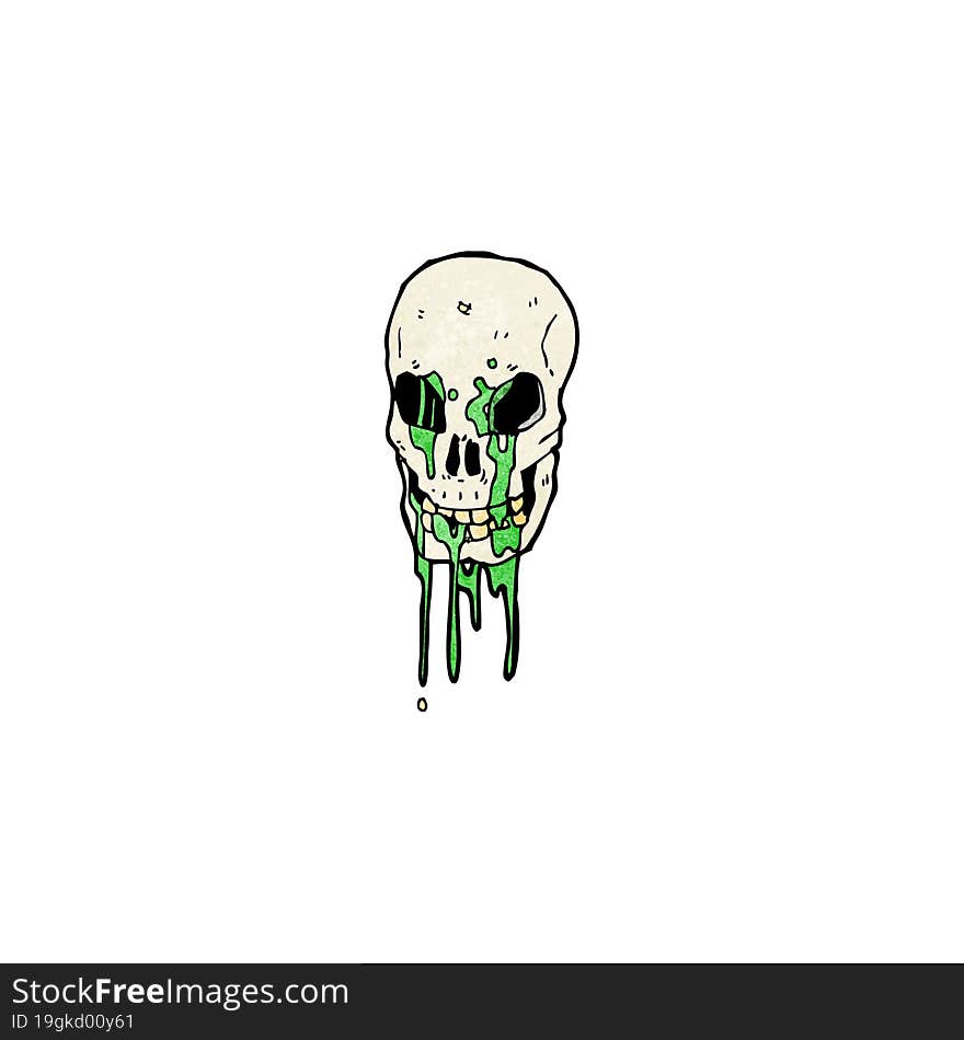 spooky skull symbol cartoon