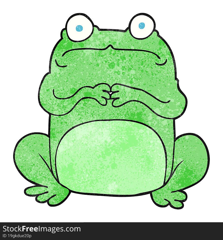 Textured Cartoon Nervous Frog