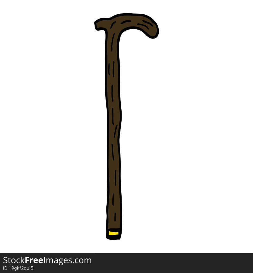 Cartoon Doodle Walking Stick