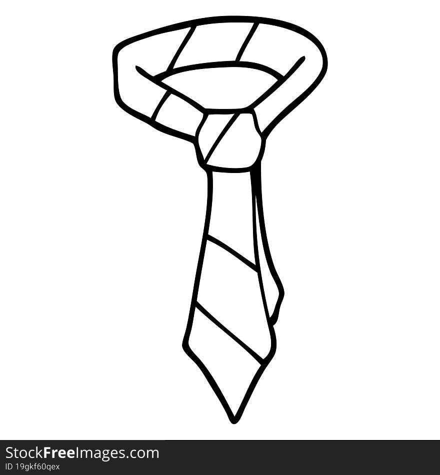 Line Drawing Cartoon Of A Tie