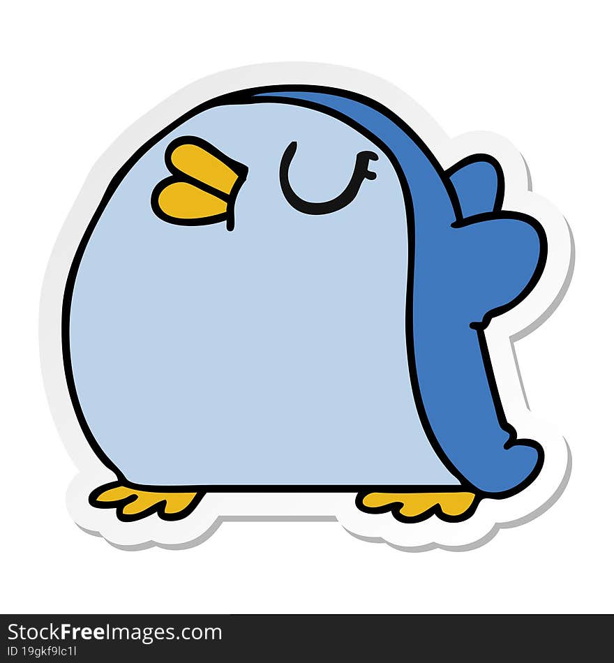 sticker cartoon cute kawaii red robin